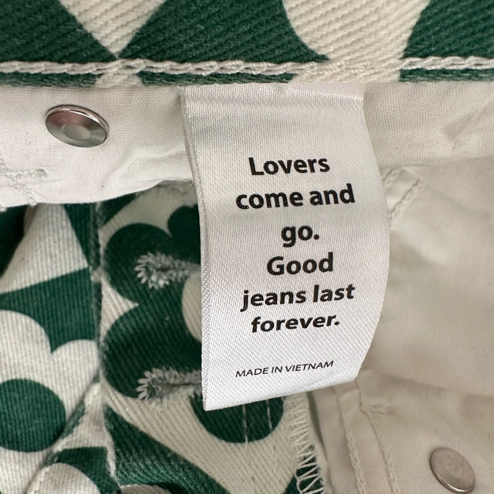 PacSun High-Waist Geo Daisy Print Straight Jeans - Picture 10 of 13